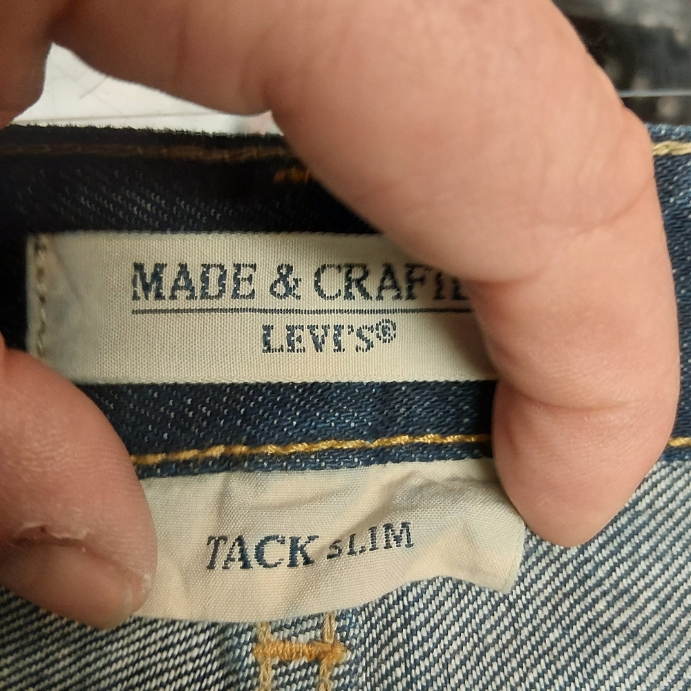 Levi's Men's Made And Crafted Slim Jeans in Dark Indigo - Picture 9 of 10